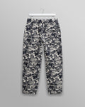 wax london men's Kurt - Navy And Ecru Beach Jacquard Trousers