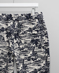 wax london men's Kurt - Navy And Ecru Beach Jacquard Trousers