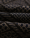 wax london men's Kurt - Navy Diamond Stitch Jacquard Trousers