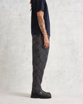 wax london men's Kurt - Navy Diamond Stitch Jacquard Trousers
