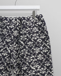 wax london men's Kurt - Navy Flower Stamp Jacquard Shorts
