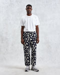 wax london men's Kurt - Navy Geometric Jacquard Trousers