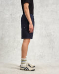 wax london men's Kurt - Navy Honeycomb Cotton Shorts