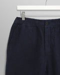 wax london men's Kurt - Navy Honeycomb Cotton Shorts