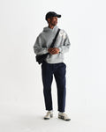 wax london men's Kurt - Navy Organic Cotton Trousers
