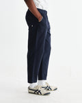 wax london men's Kurt - Navy Organic Cotton Trousers