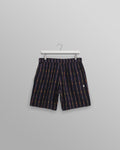 wax london men's Kurt - Navy Stripe Shorts