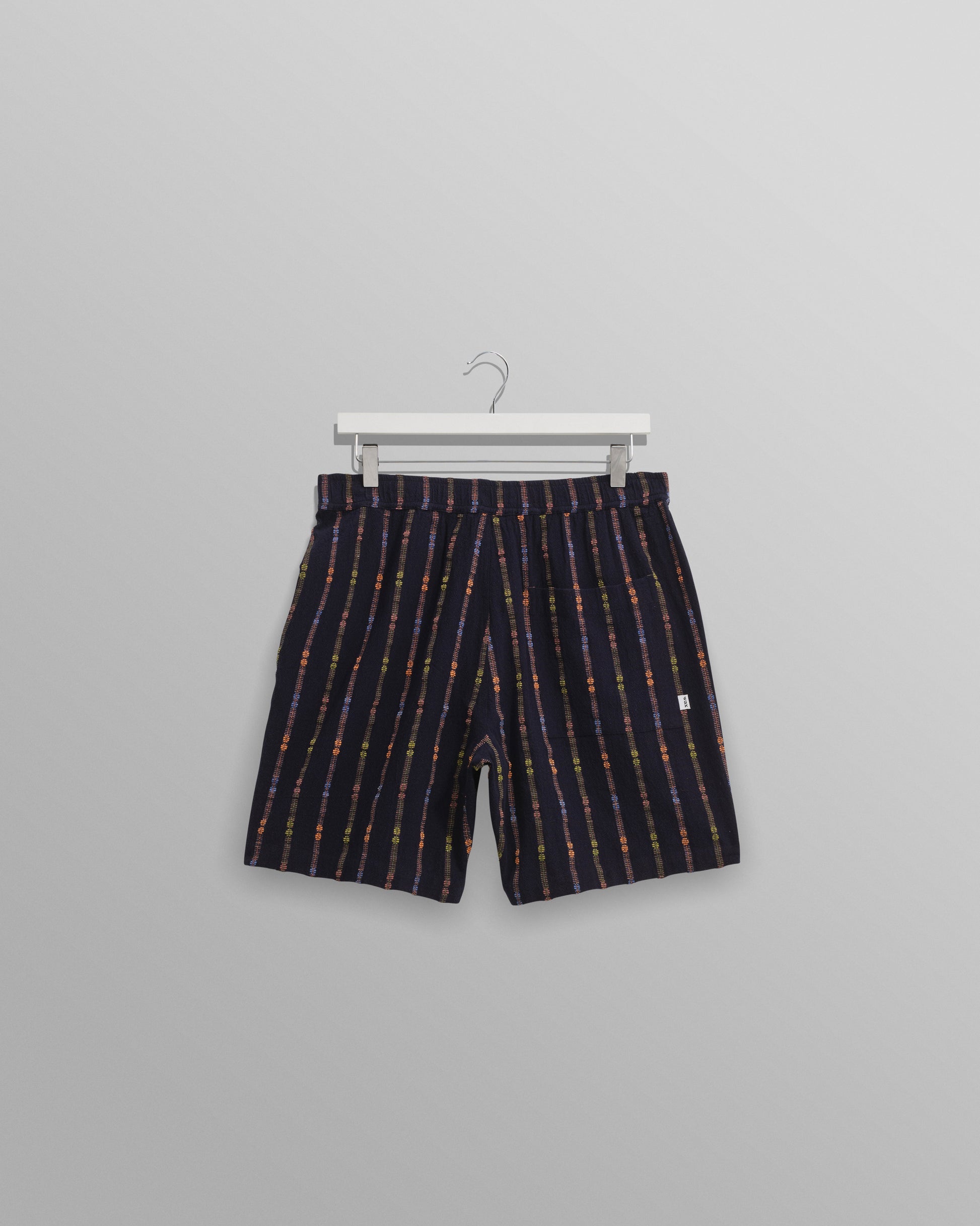 wax london men's Kurt - Navy Stripe Shorts