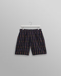 wax london men's Kurt - Navy Stripe Shorts