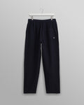 wax london men's Kurt - Navy Two-Tone Linen Trousers