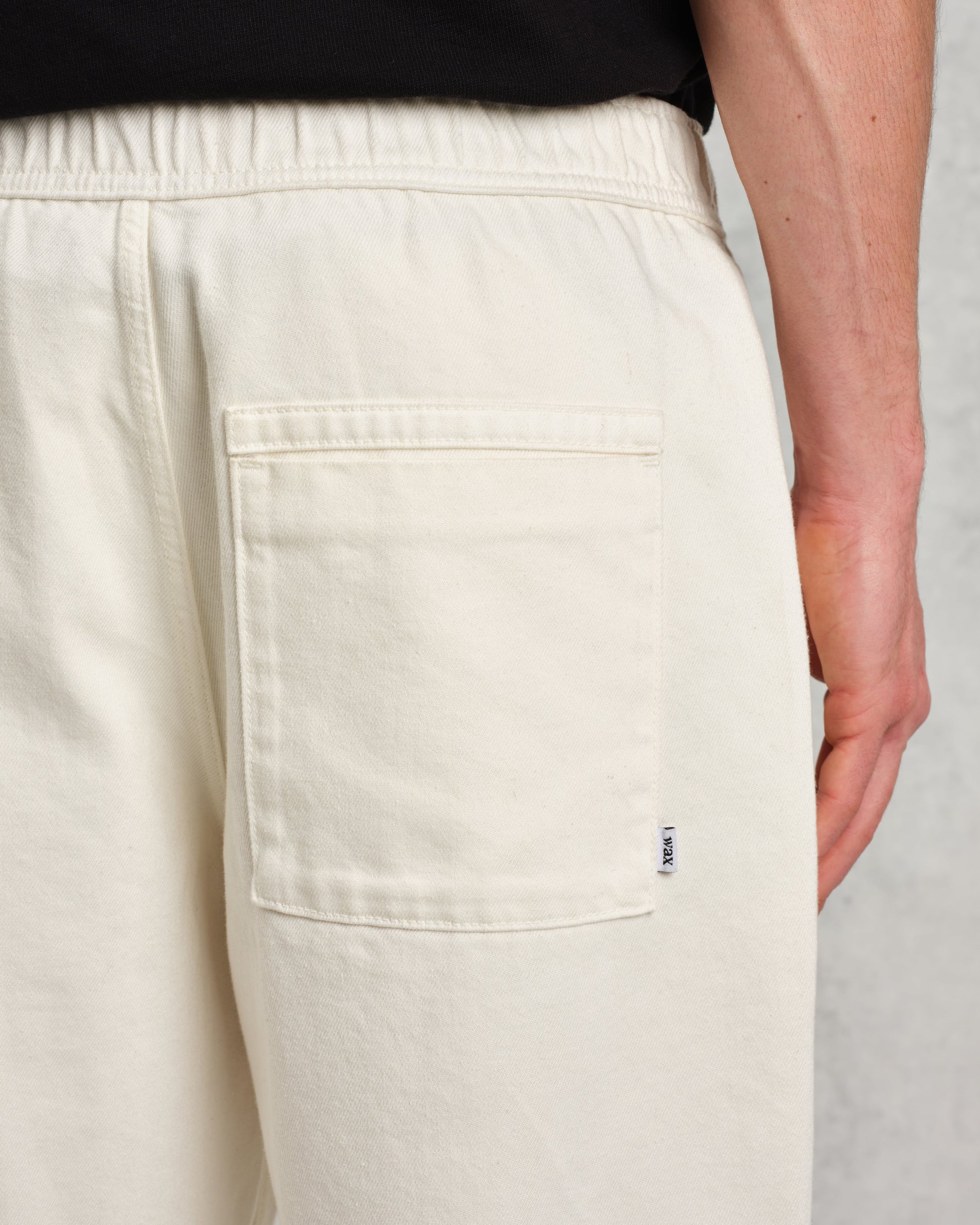 wax london men's Kurt - Off White Organic Cotton Trousers