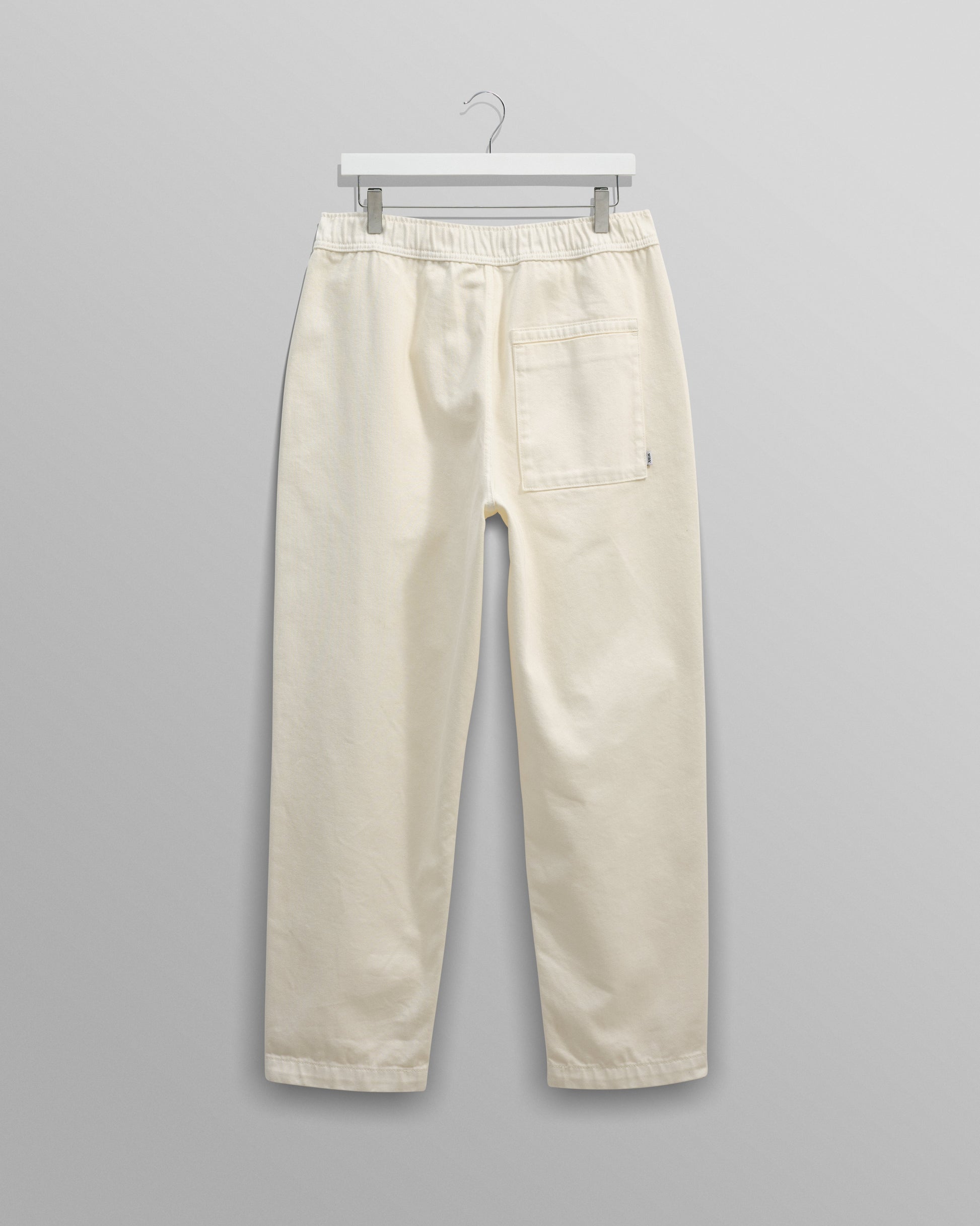wax london men's Kurt - Off White Organic Cotton Trousers