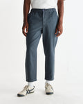 wax london men's Kurt - Petrol Blue Organic Cotton Trousers