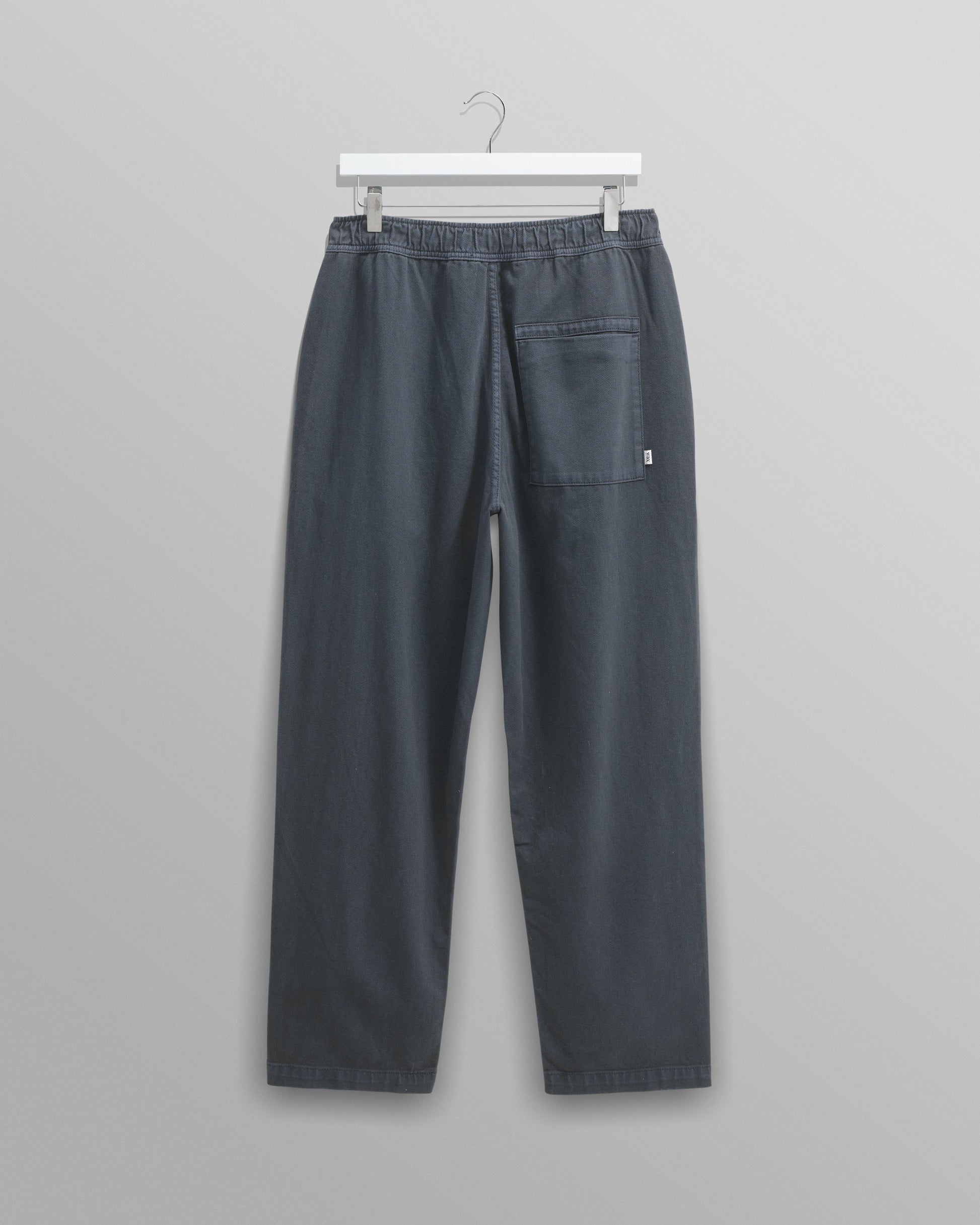 wax london men's Kurt - Petrol Blue Organic Cotton Trousers