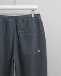 wax london men's Kurt - Petrol Blue Organic Cotton Trousers