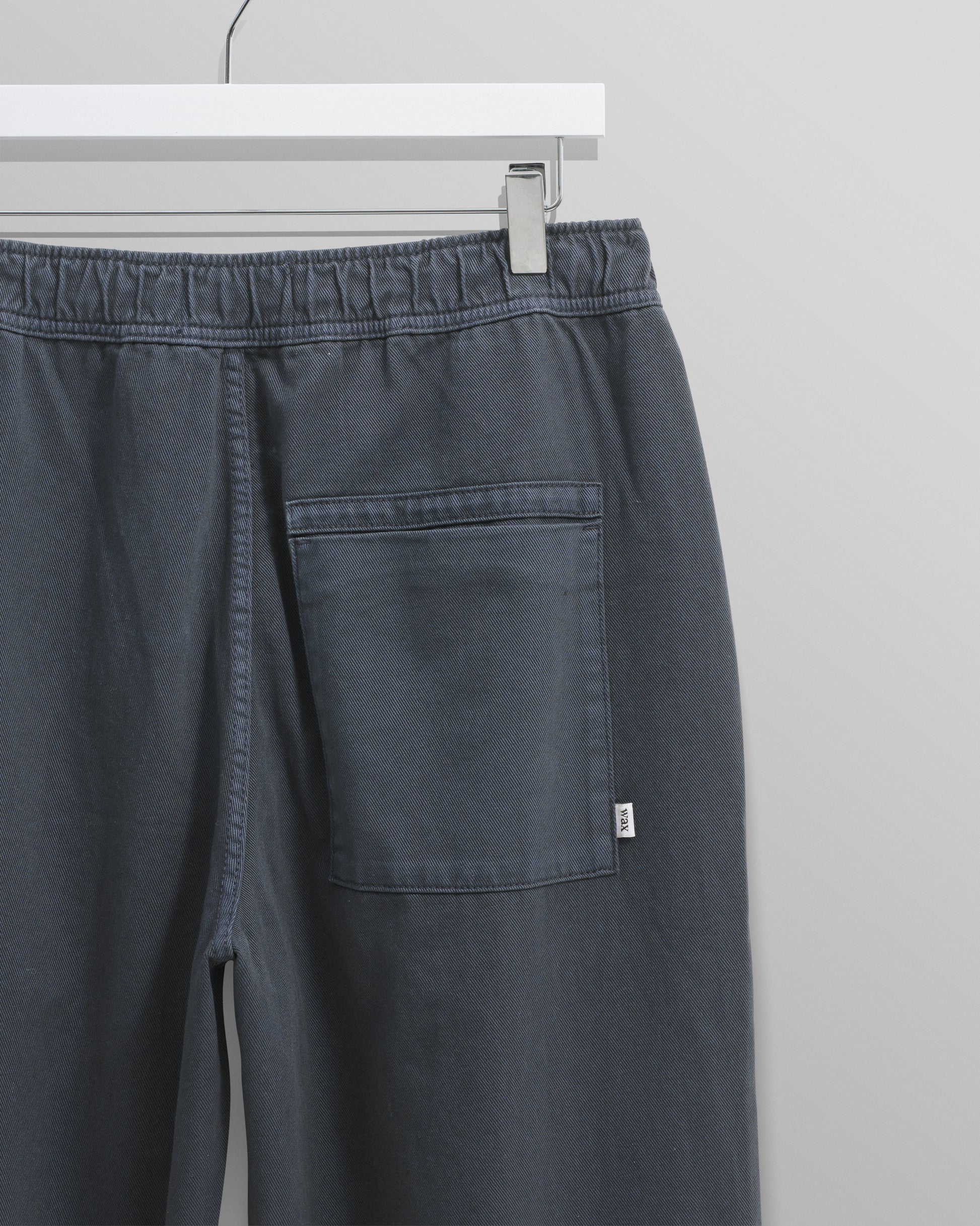 wax london men's Kurt - Petrol Blue Organic Cotton Trousers