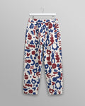 wax london men's Kurt - Red And Blue Spin Jacquard Trousers
