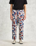 wax london men's Kurt - Red And Blue Spin Jacquard Trousers