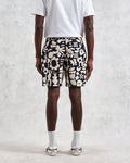 wax london men's Kurt - Navy And Ecru Spin Jacquard Shorts