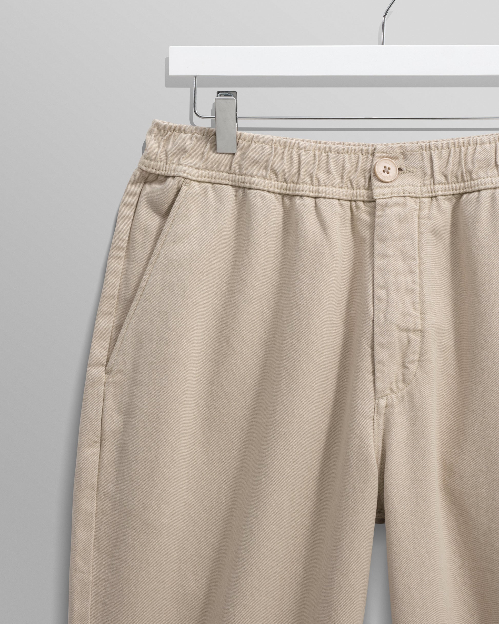 wax london men's Kurt - Stone Organic Cotton Trousers