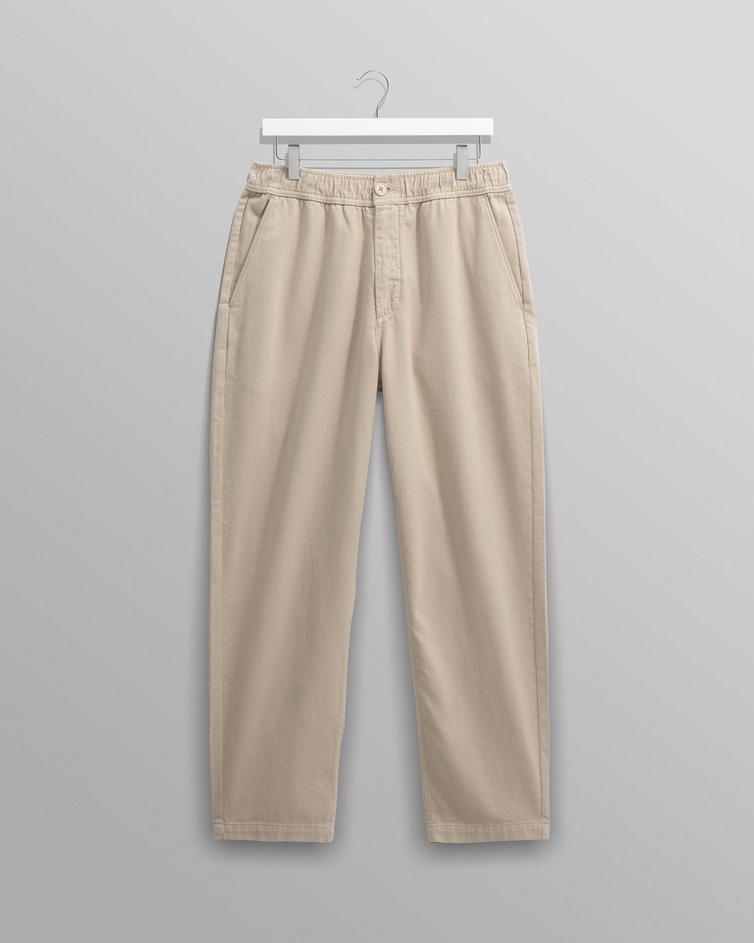 wax london men's Kurt - Stone Organic Cotton Trousers