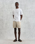 wax london men's Kurt - Washed Beige Linen Shorts