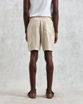 wax london men's Kurt - Washed Beige Linen Shorts