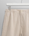 wax london men's Kurt - Washed Beige Linen Shorts