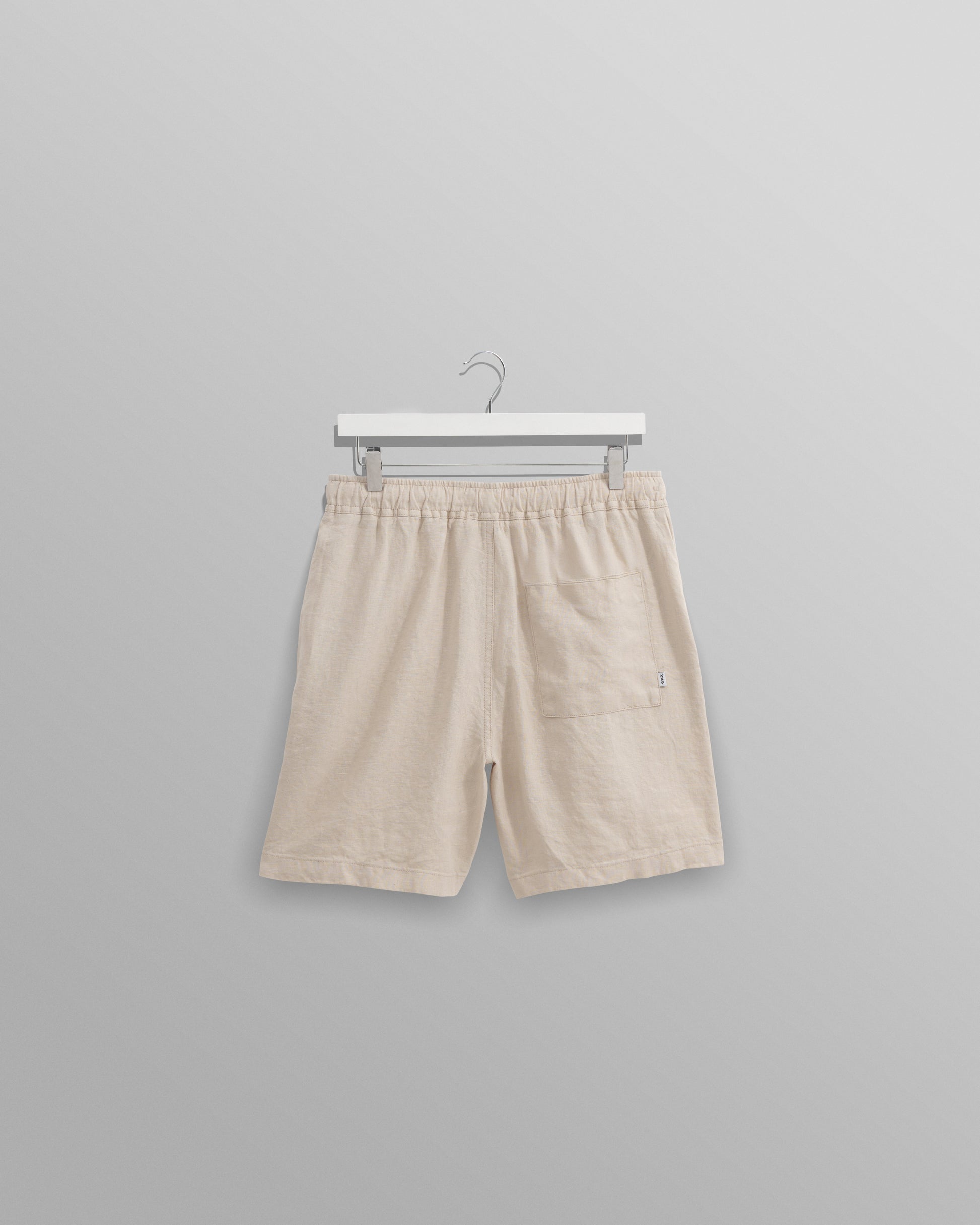 wax london men's Kurt - Washed Beige Linen Shorts