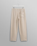 wax london men's Kurt - Washed Beige Linen Trousers