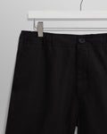 wax london men's Kurt - Washed Black Linen Shorts