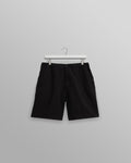 wax london men's Kurt - Washed Black Linen Shorts