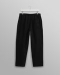 wax london men's Kurt - Washed Black Linen Trousers
