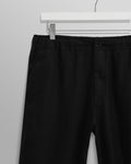 wax london men's Kurt - Washed Black Linen Trousers