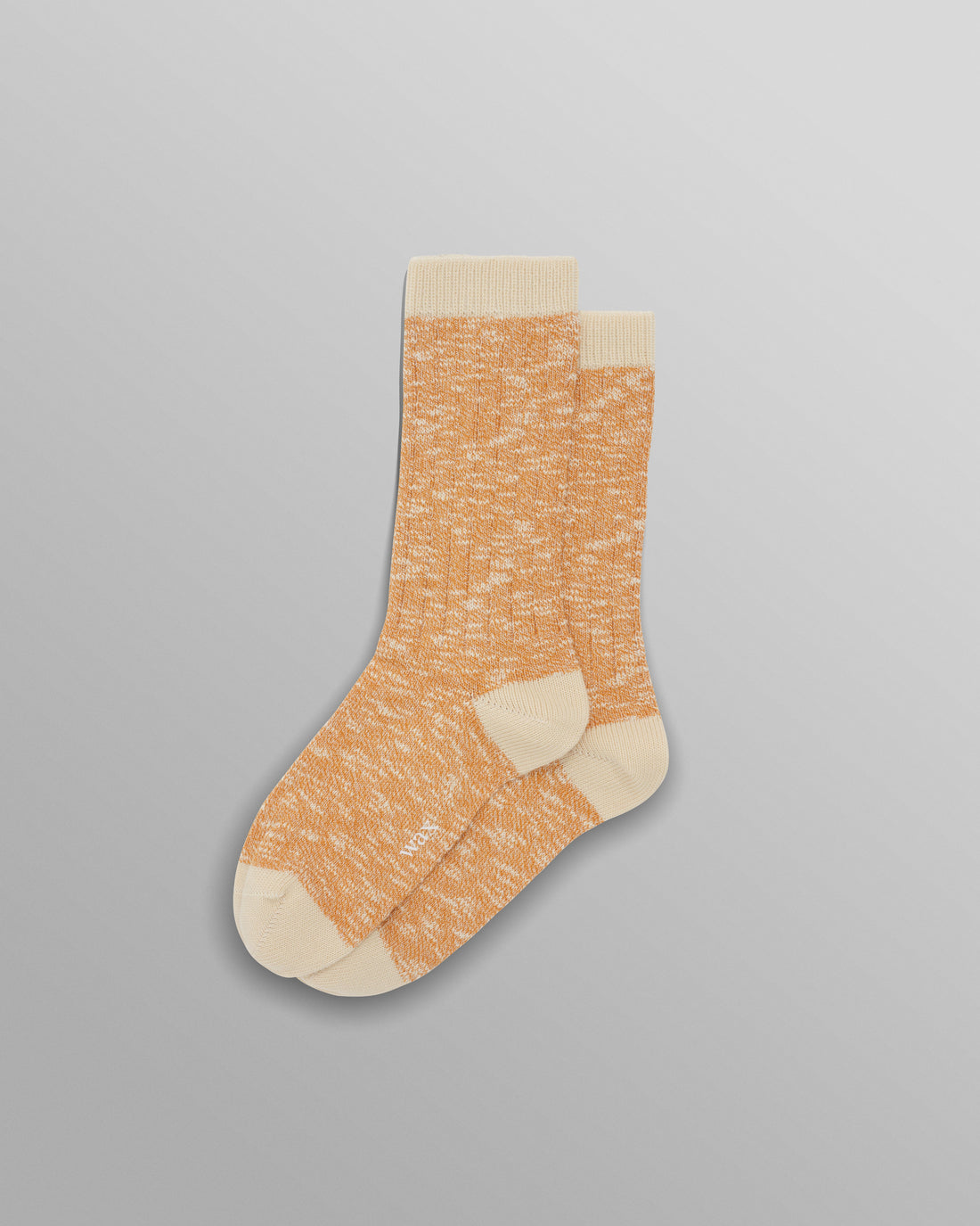 wax london men's Land - Orange Slub Cotton Socks