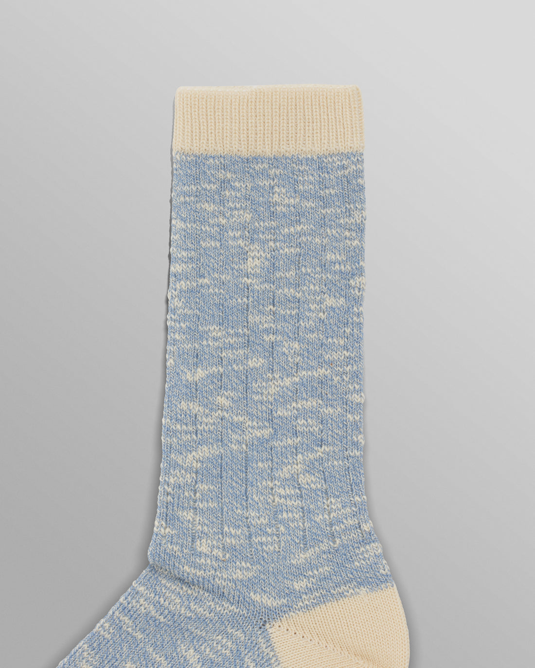 wax london men's Land - Pale Blue Slub Cotton Socks