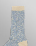 wax london men's Land - Pale Blue Slub Cotton Socks