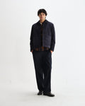 wax london men's Landmark - Navy Corduroy Chore Jacket