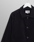 wax london men's Landmark - Navy Corduroy Chore Jacket