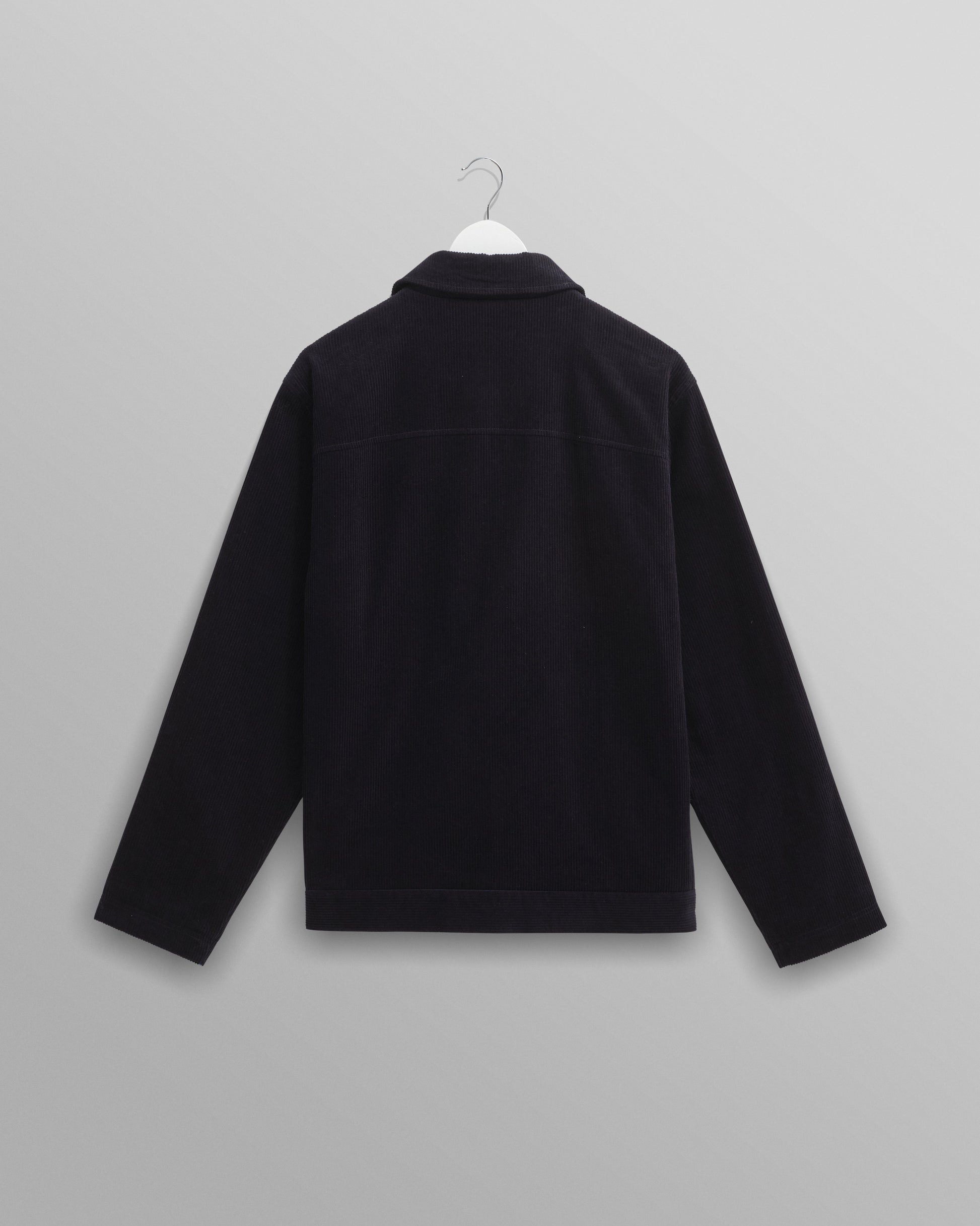 wax london men's Landmark - Navy Corduroy Chore Jacket