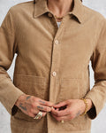 wax london men's Landmark - Sand Corduroy Chore Jacket