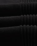 wax london men's Lennox - Black Milano Stripe Knitted Polo