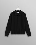wax london men's Lennox - Black Milano Stripe Knitted Polo