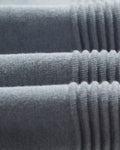 wax london men's Lennox - Grey Blue Milano Stripe Knitted Polo