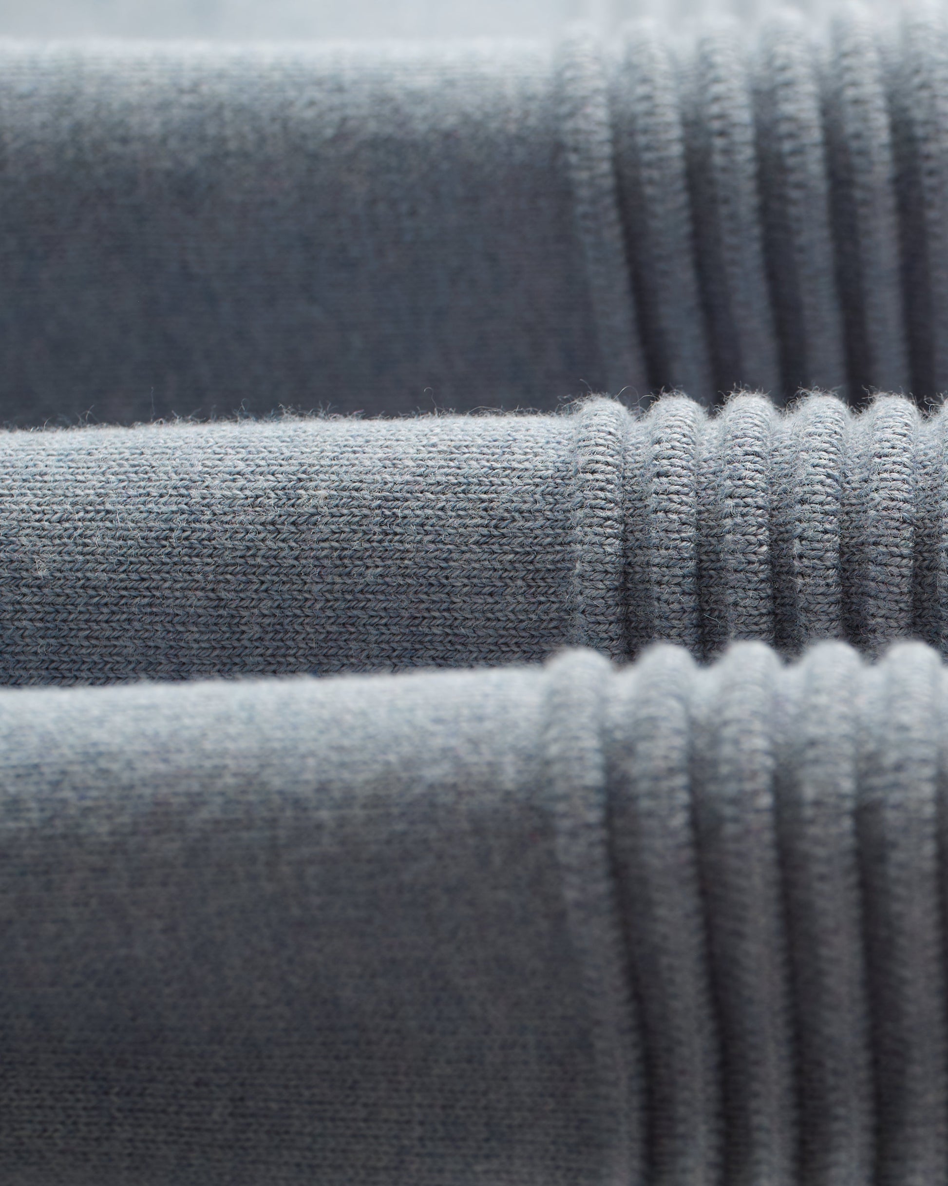 wax london men's Lennox - Grey Blue Milano Stripe Knitted Polo