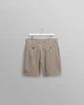 wax london men's Linton - Natural Chalk Stripe Shorts