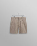 wax london men's Linton - Natural Chalk Stripe Shorts