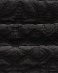 wax london men's Lomond - Black Petal Jacquard Quilted Overshirt