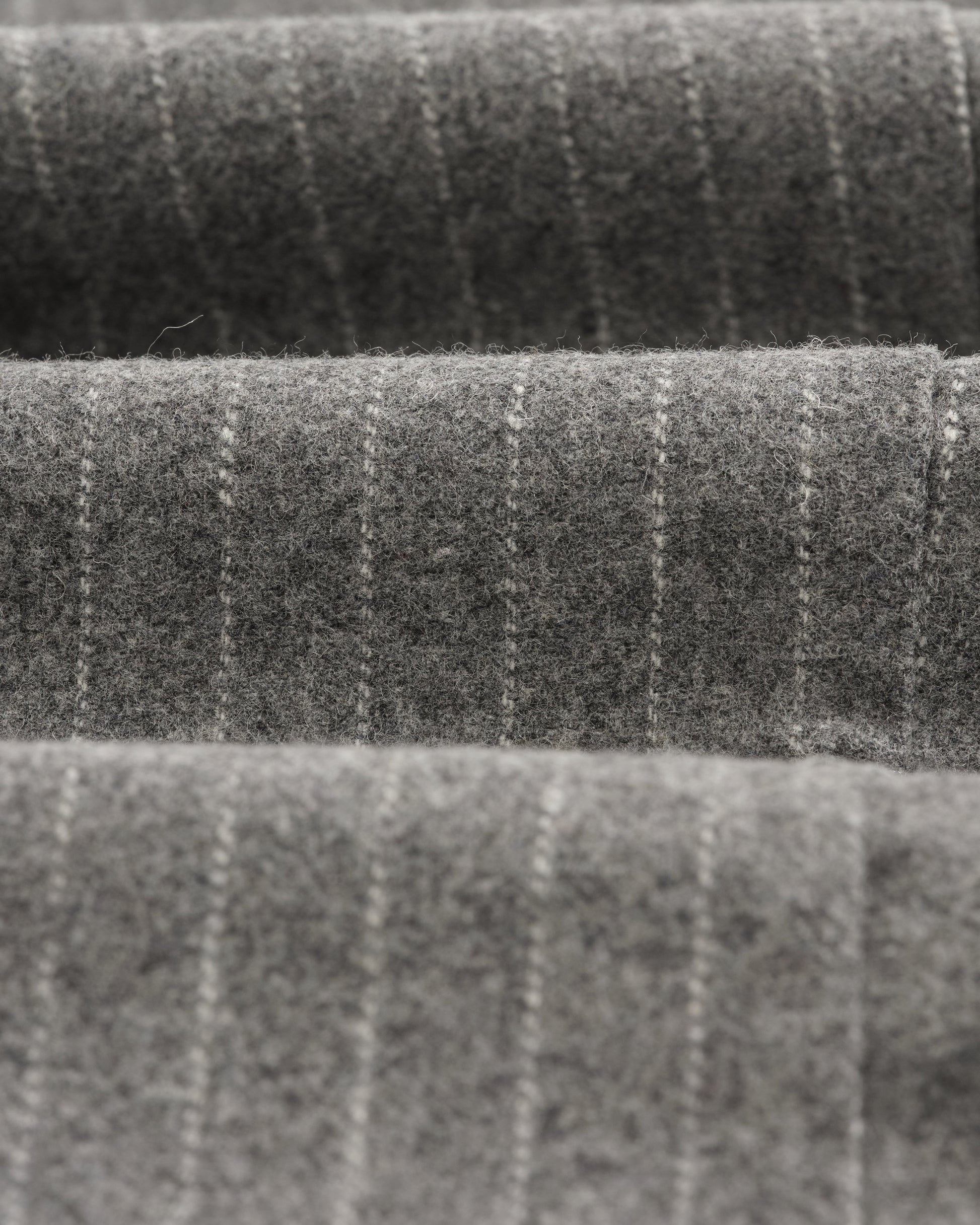 wax london men's Malham - Charcoal Grey Pinstripe Wool Trousers