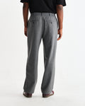 wax london men's Malham - Charcoal Grey Pinstripe Wool Trousers